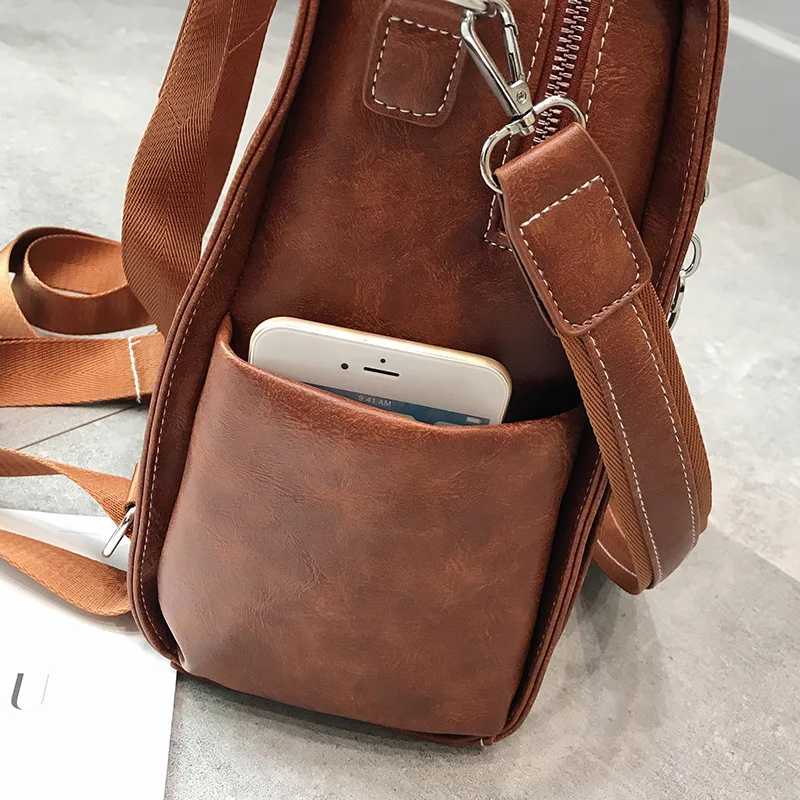 Модный женский кожаный рюкзак с защитой от кражи женские вместительные рюкзаки