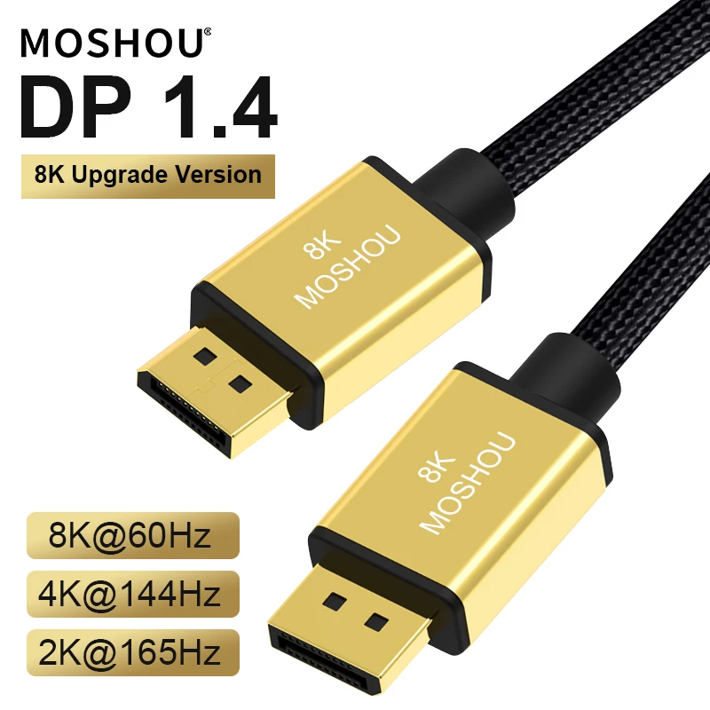 DisplayPort 1.4 Cable 8K 4K HDR 60Hz 144Hz 165Hz Display Port Adapter For Video PC Laptop TV DP Mini to | Электроника