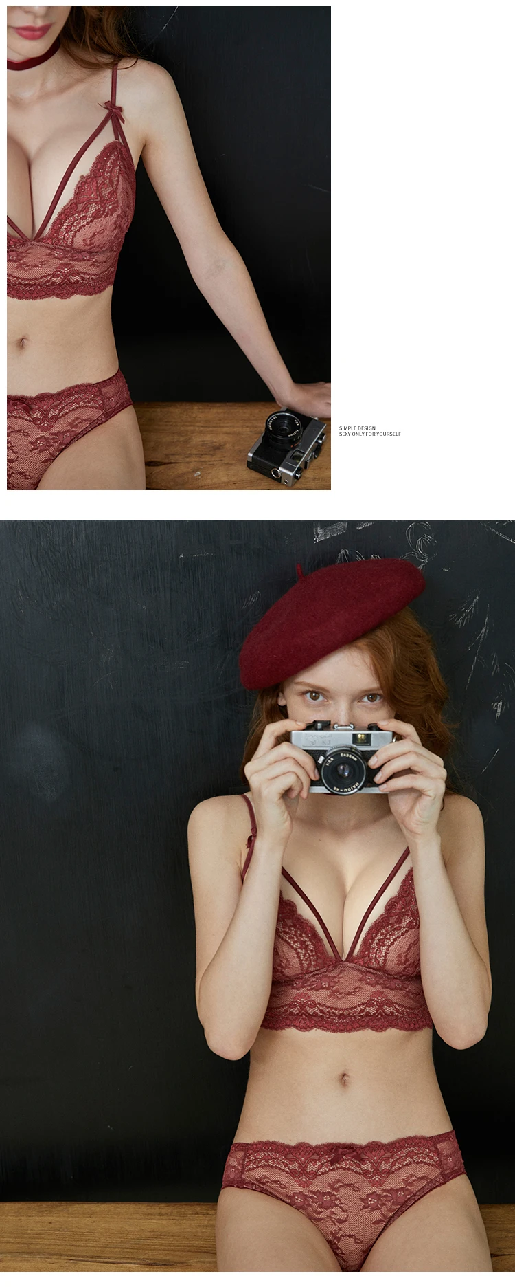 LILYMODA, треугольная чашка, женский сексуальный кружевной бюстгальтер, ультра тонкий бюстгальтер, наборы бюстгальтеров, женское нижнее белье, винтажное, красное, серое, черное
