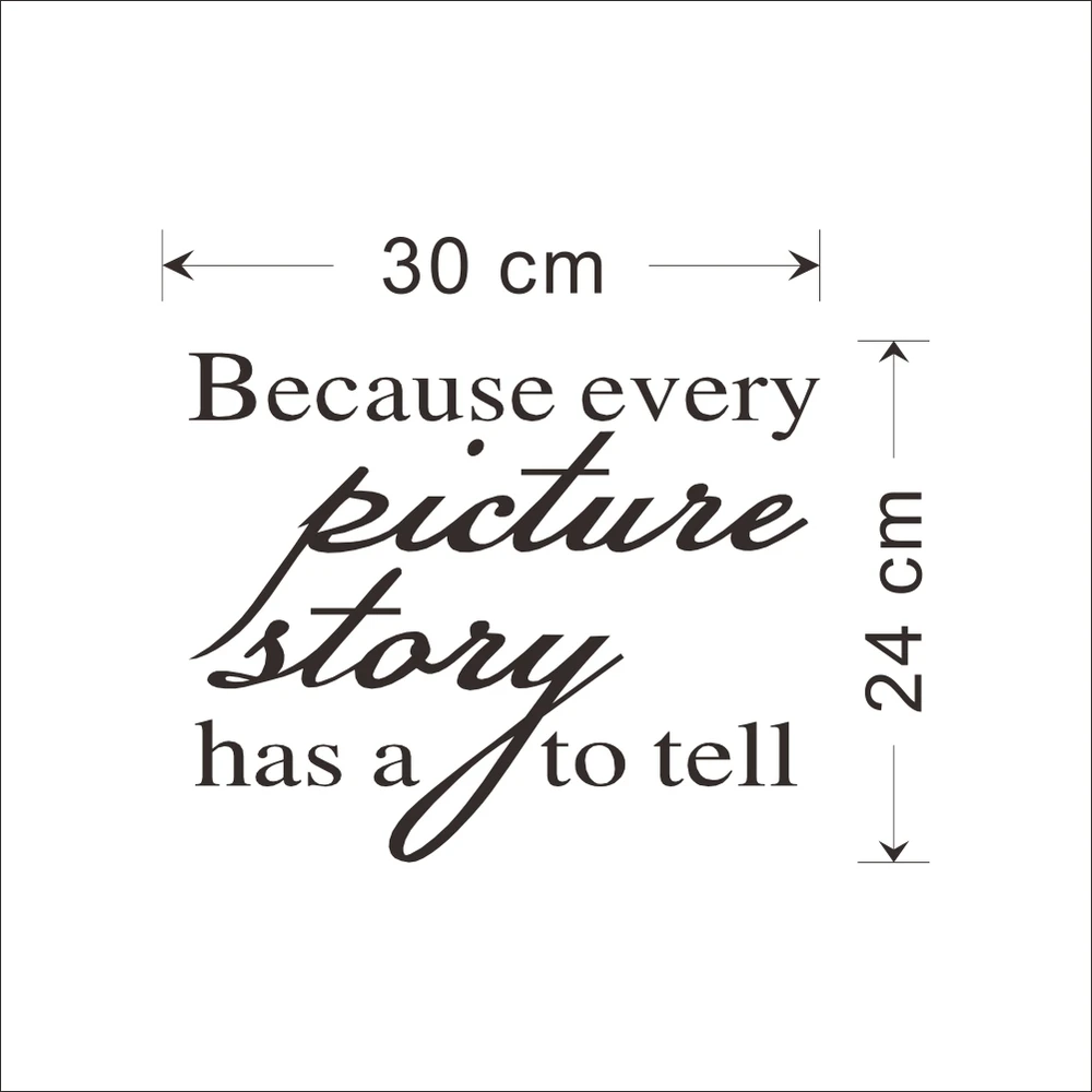 

Because every picture has a story to tell vinyl Stickers home wall decoration 8093 living room art decorative