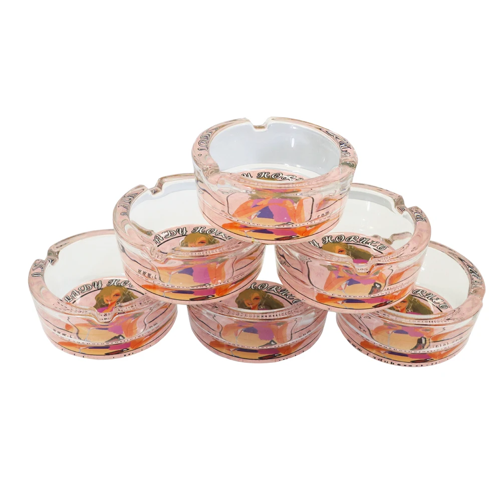 

LadyHornet Heavy Crystal Glass Ashtray Suit for Cigarettes Cigars Premium Glass Cigarette Ash Tray Suit Women Men Smoker Outdoor
