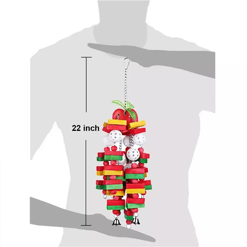 

Bird Parrot Toys Birds Swing Toys Pet Bird Accessories Wood Beads Bananas Apples Bunches For Budgie Lovebirds Conures Birds Toys