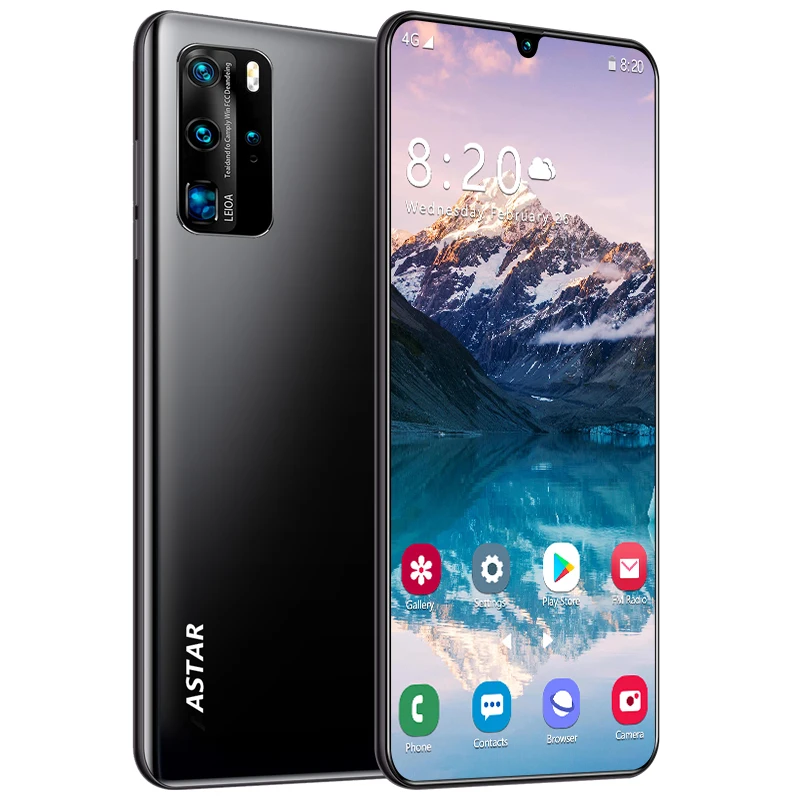 

New P48 Pro Smartphone Water Drops Screen 37MP Quad Camera 4800mAh 855 Global version 8 Core 6.5 inch Android phone