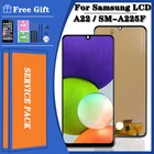 100% протестированный ЖК-дисплей для Samsung Galaxy A22 4G A225F A225FDS A225M, ЖК-дисплей с сенсорным экраном и дигитайзером в сборе для Samsung A225 LCD