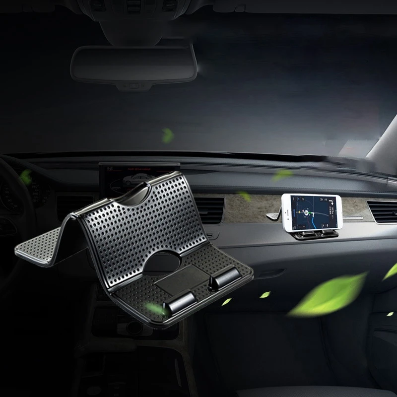 

Phone Holder Anti-Slip Car Dashboard Non-Marking Removable Gel Pads Foldable Non Slip Cell Phones GPS Mount Holder Mat