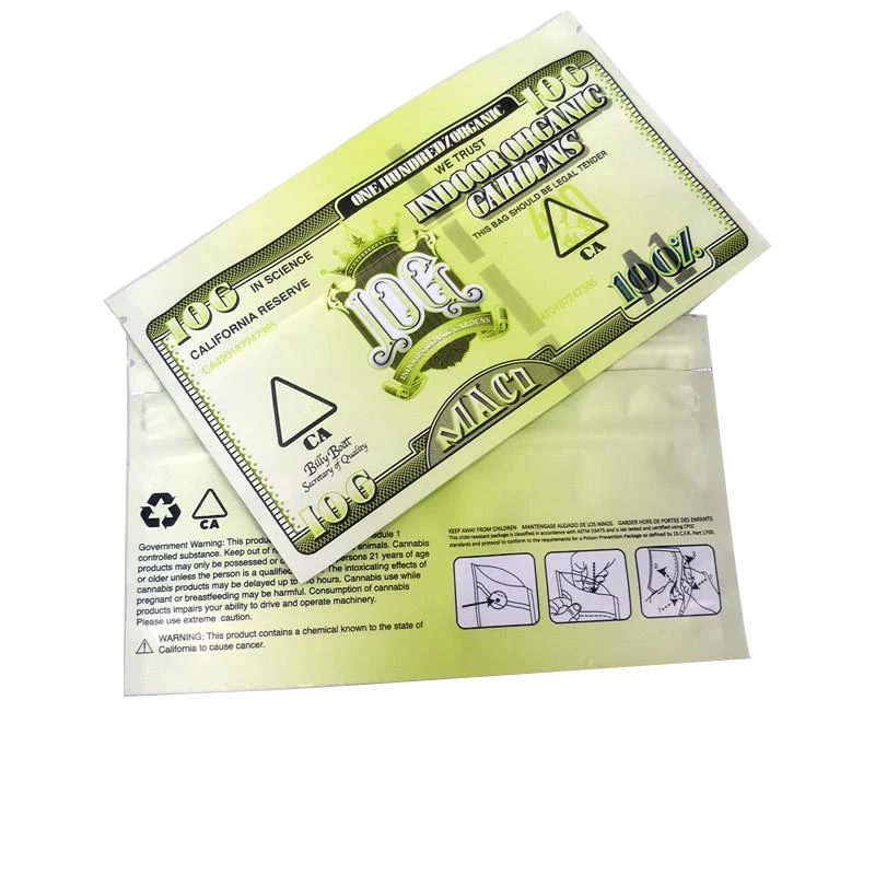 

15.5x9 CM Smellproof Mylar Bag Tobacco Ziplock Stand Up Pouch Bags Childproof Bags 420 Dry Herb Packaging Wholesale