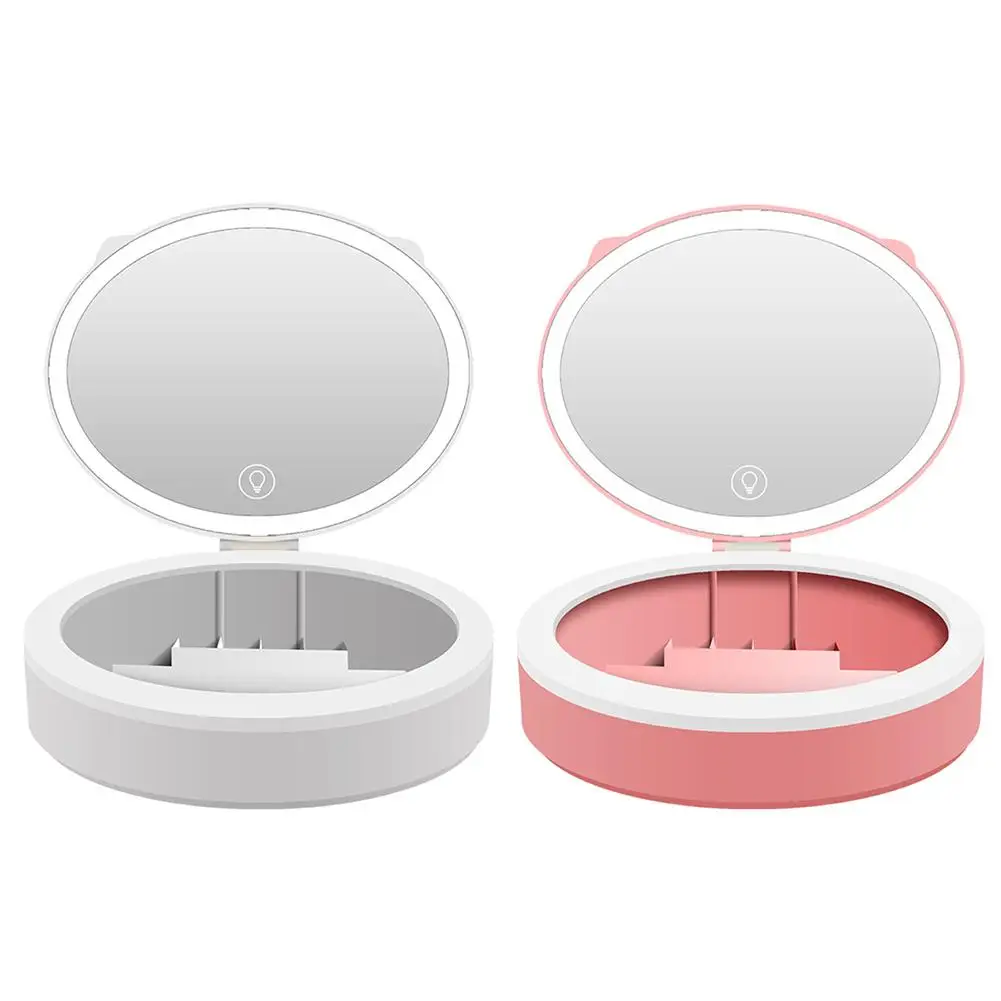 Светодиодный органайзер для макияжа с зеркалом 10-кратным увеличением 3 цвета