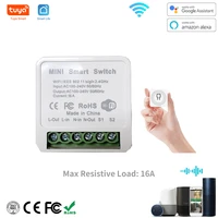 tuya wifi smart switch 16a diy mini module panel upgrade remote control work with alexa google home no hub required small