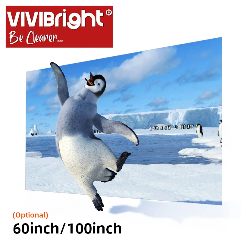 Светосветильник жающий экран для проектора VIVIBright 16:9 светоотражающая ткань до 133