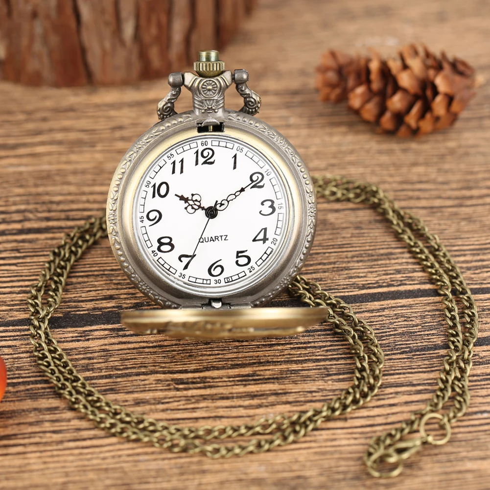 Винтажные китайские кварцевые карманные часы в виде зодиака коровы с подвеской