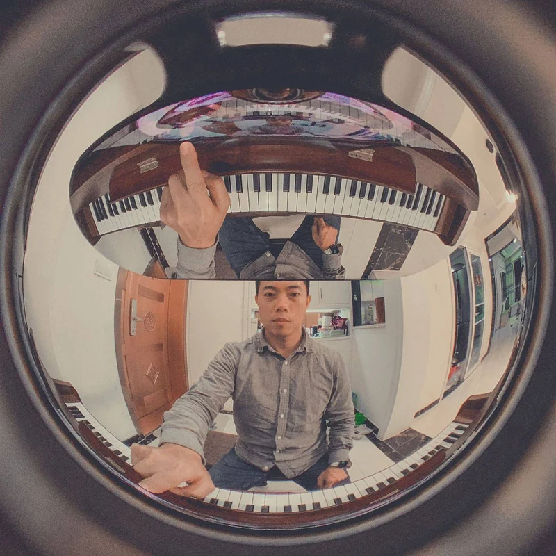 

Piano Lesson Sparring Full Key Large Angle Overhead Camera Phone iPad Universal Fisheye Lens