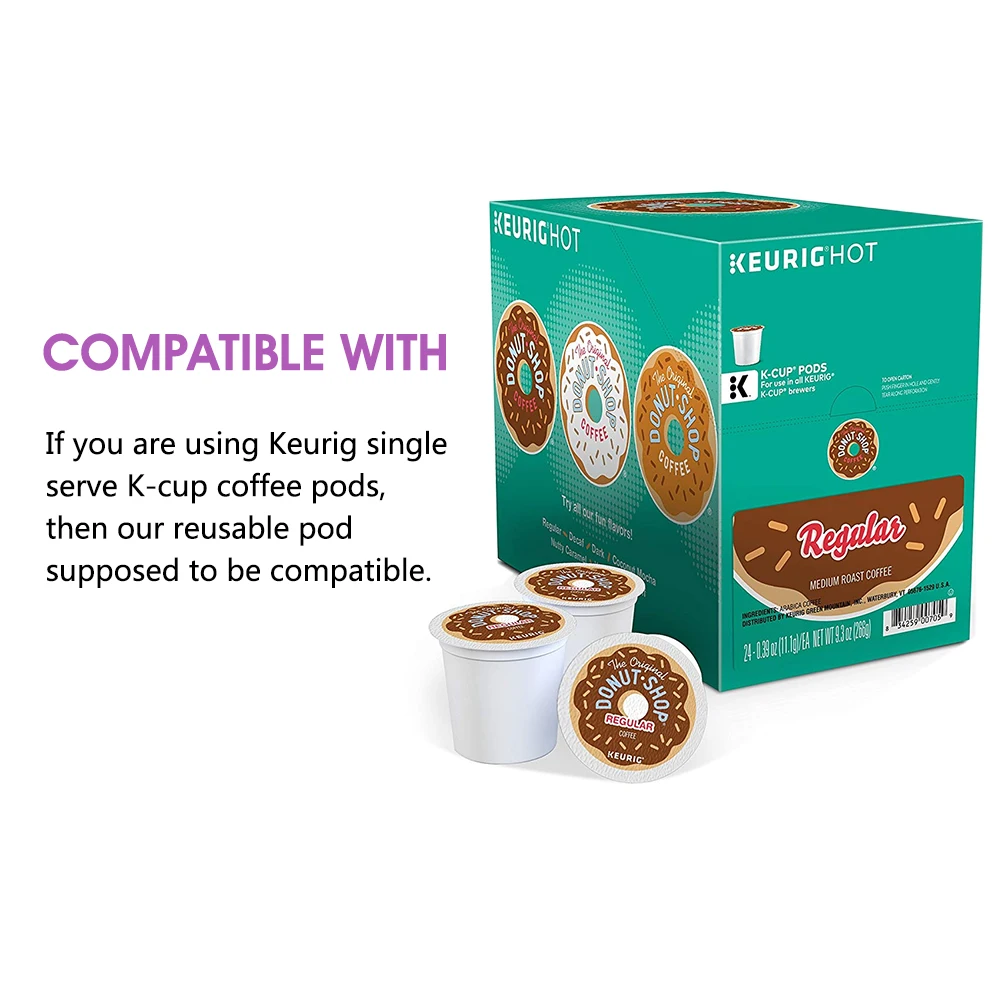 

Stainless Steel Keurig Refillable coffee Capsule Reusable K-cup Filter for 2.0 & 1.0 Brewers k cup reusable for Keurig machine