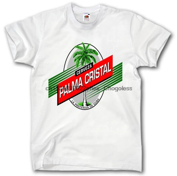 Пальма Хрустальное пиво Куба рубашка бритв карибвечерние Гавана праздник |