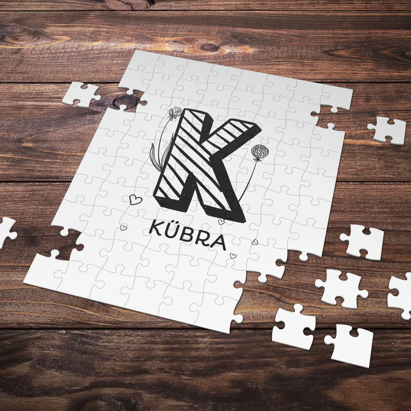 

Personalized K Letter Styled Puzzle is