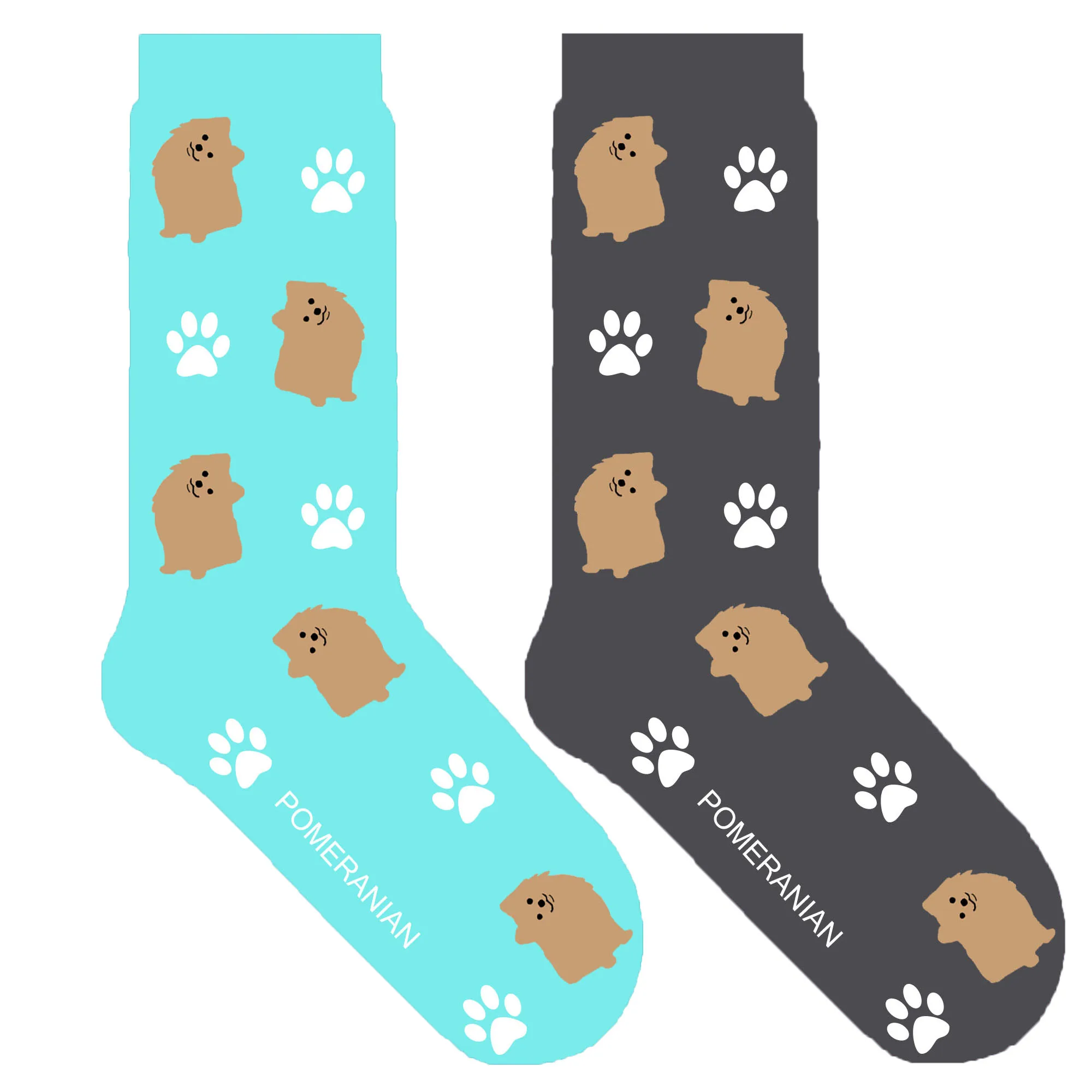 Pomeranian носки для собак женщин унисекс подарок любителей pome kawaii fun crew sock paw 50