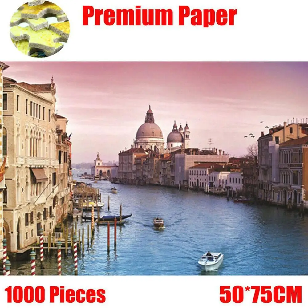 Мини паззлы 1000 штук сборка картины пейзаж головоломки игрушки для взрослых