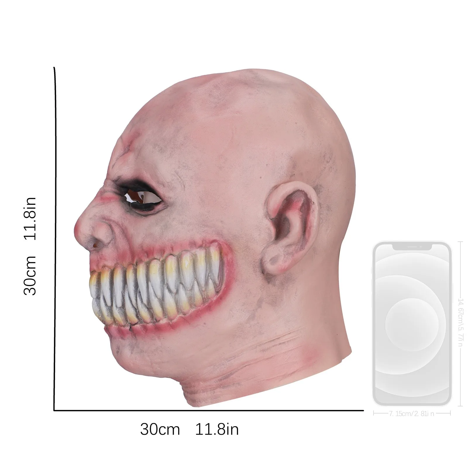 

Halloween Horror Decoration Full Head Skull Mask Halloween Party Cosplay Skull Grimace Head Tricky Party Supplies Mask Decor