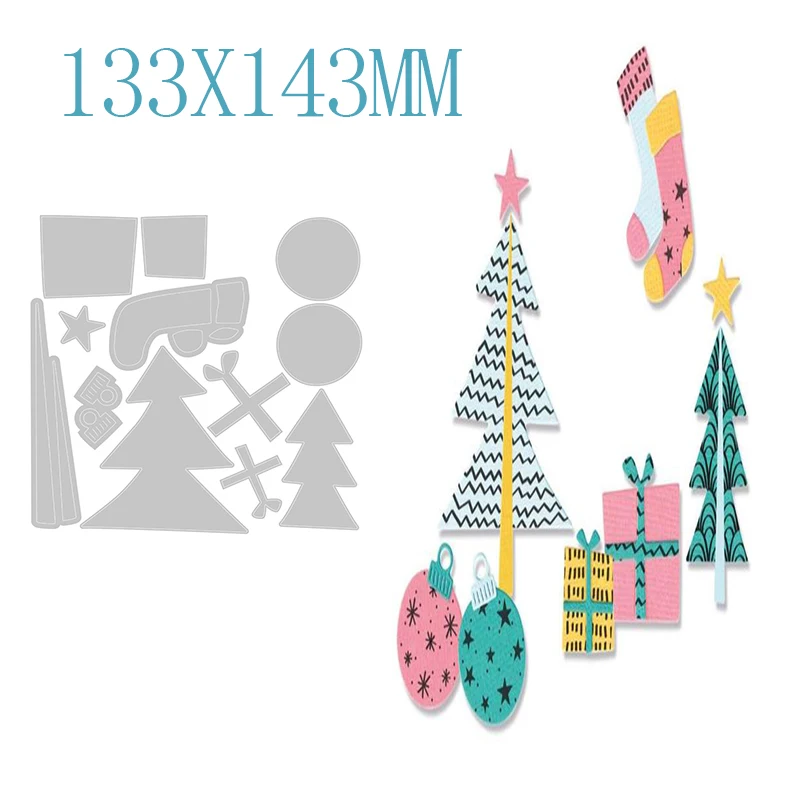 

SOCKS TREES Metal Cutting Dies Sets Template For DIY Photo Album Paper Card Decoration Embossing Handmade Knife Dies Christmas