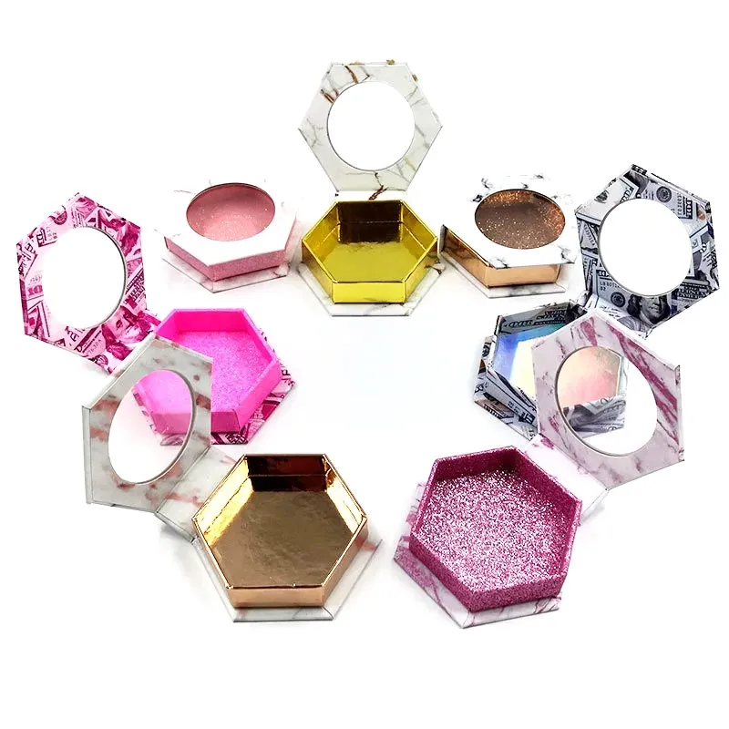 Алмазное окно оптовая продажа пустые коробки для упаковки ресниц Ромб