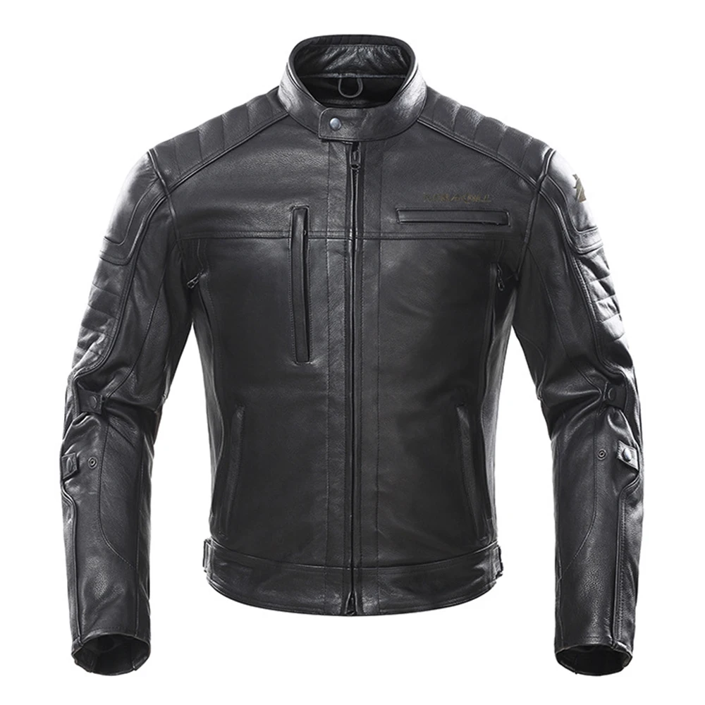 Мотоциклетная ретро куртка из воловьей кожи одежда для мотогонок мужской