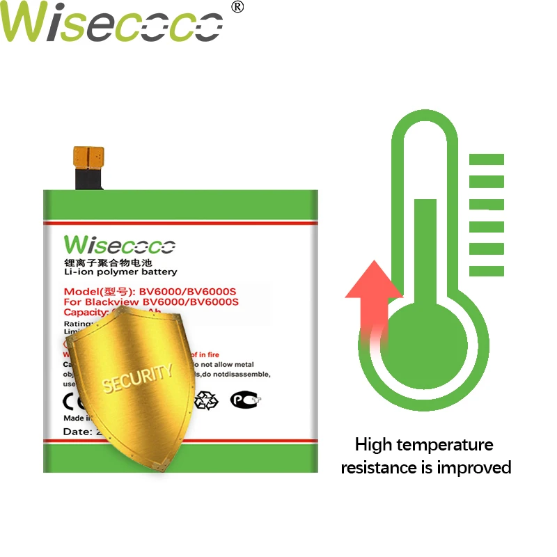 wisecoco new high capacity bv6000 battery for blackview bv6000 bv6000s mobile phone batteriestracking numbergift tools free global shipping