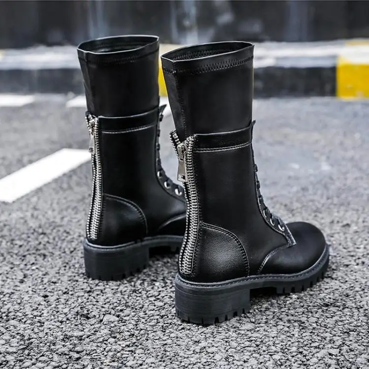 Женские зимние теплые ботинки Ботинки Martin женская обувь из спилка на молнии