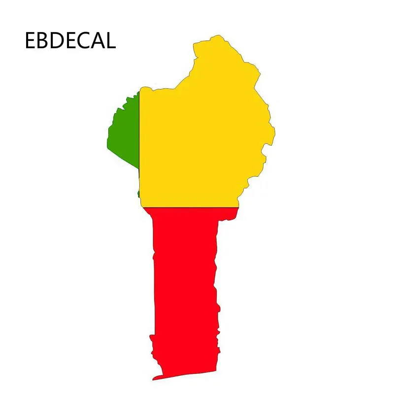 Ebdeckle Benin карта ФЛАГ Светоотражающие для Авто/бампер/окно/наклейка на стену