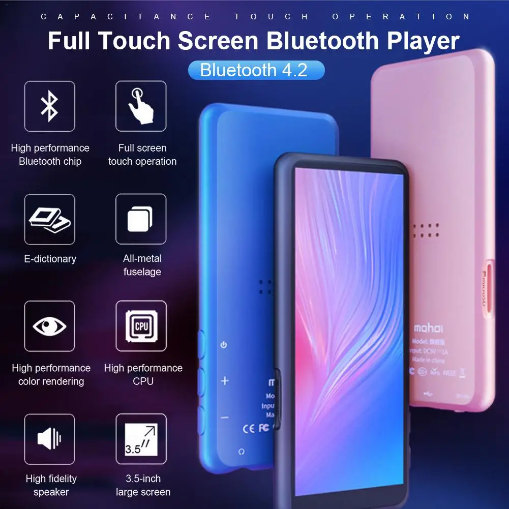 Новый портативный 3 5 дюймовый MP4 плеер 8 Гб 4 2 Bluetooth Hi Fi стерео сенсорный экран Walkman