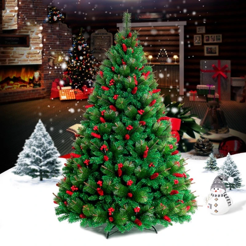 1.5M/1.8M/2.1M Pine Needles Encryption Red Christmas Tree Large Luxury Family Hotel Shopping Malls Decoration Supplies | Дом и сад