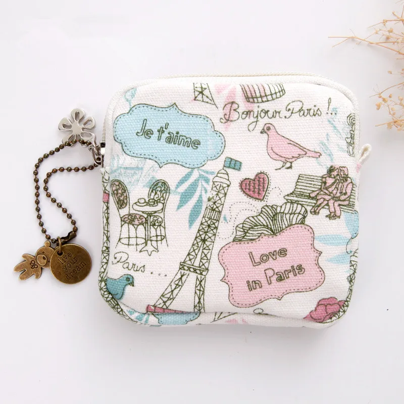 Милая миниатюрная моющаяся женская сумка для хранения гигиенических прокладок