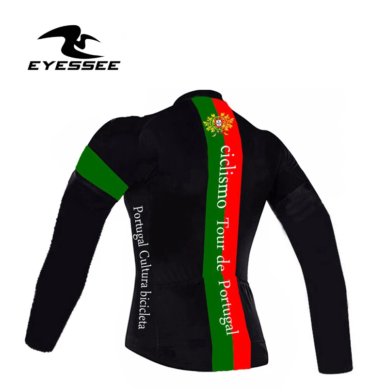 Флисовая португальская велосипедная одежда Ropa Ciclismo Eyessee Зимняя Теплая для