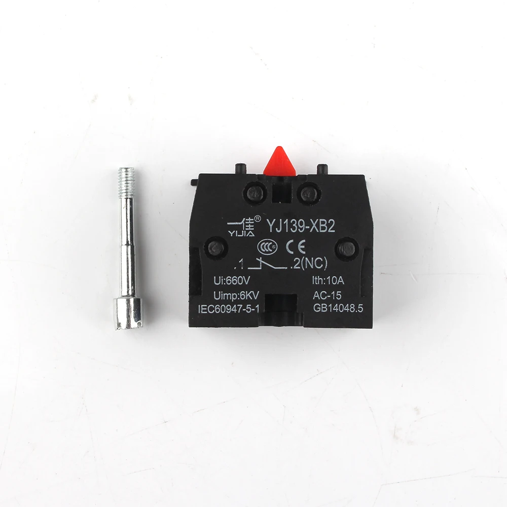 YIJIA YJ139 XB2 кнопочный переключатель ZB2BE102C(NC) контактный блок ZB2 BE101C (NO)