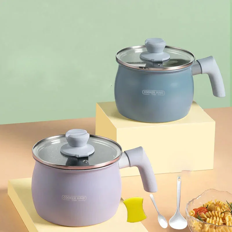 

High-grade Soup Noodle Milk Pot Aluminum Alloy Non-stick Pan with Lid Kitchen Cookware Cooking Pot for Induction CookerGas Stove