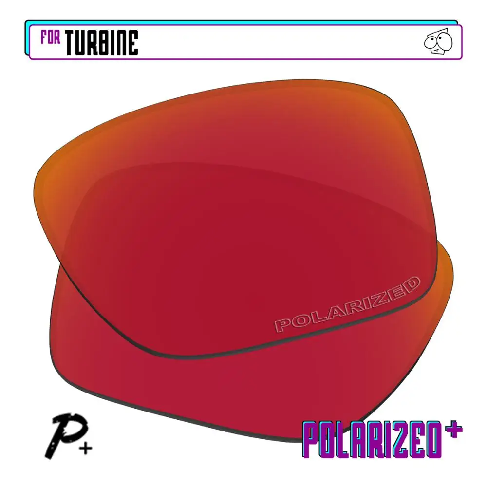 EZReplace Polarized Replacement Lenses for - Oakley Turbine Sunglasses - Red P Plus
