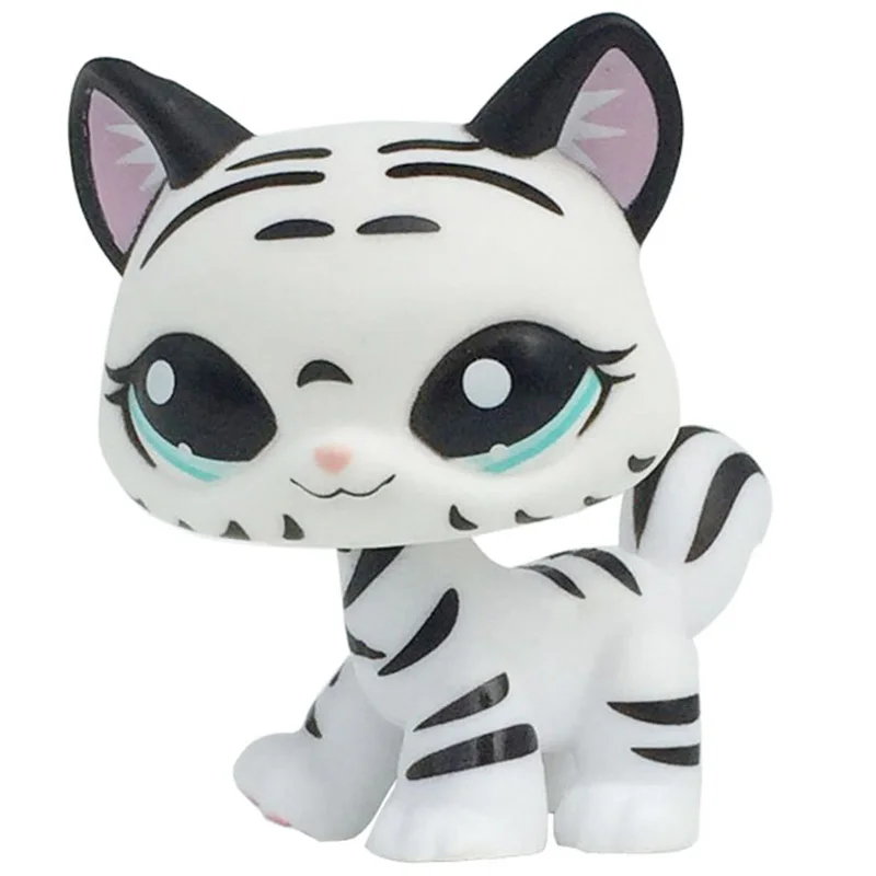 1498 pet shop lps лпс пет шоп игрушки кошка немного короткие волосы стоял серый#5#391 черный#336 старые оригинальные игрушки котенок детей Рождество подарок коллекция - Цвет: 1498