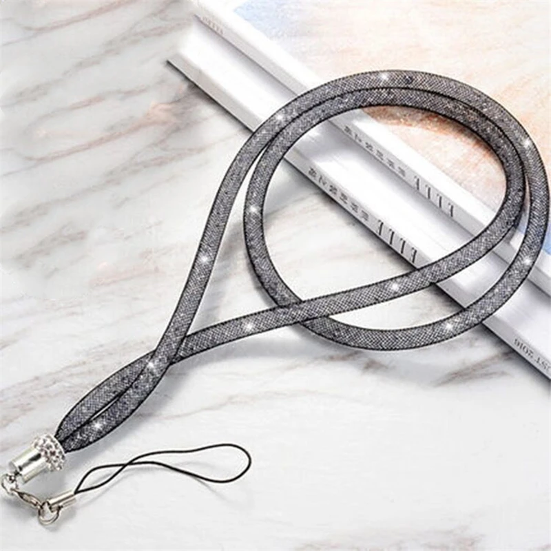 С украшением в виде кристаллов для мобильного телефона ремешок на шею с