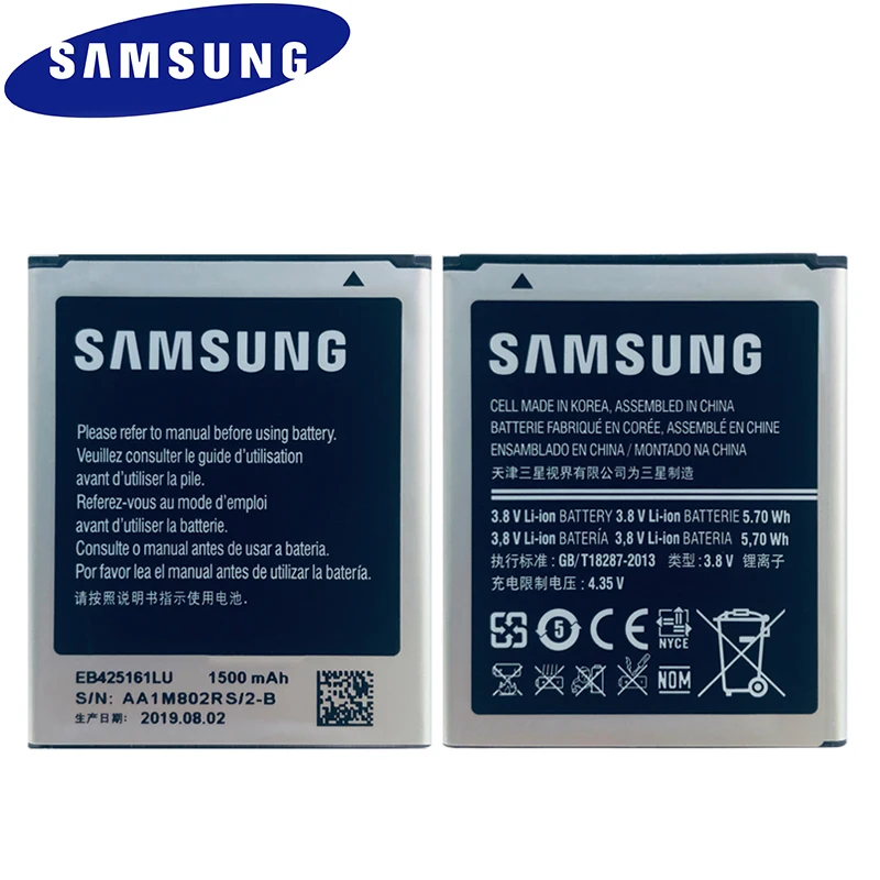 Samsung EB425161LU телефон батарея для samsung S7562 S7560 S7566 S7568 S7572 S7580 i8190 I739 i759 I669 I8160 S7582 J1 мини
