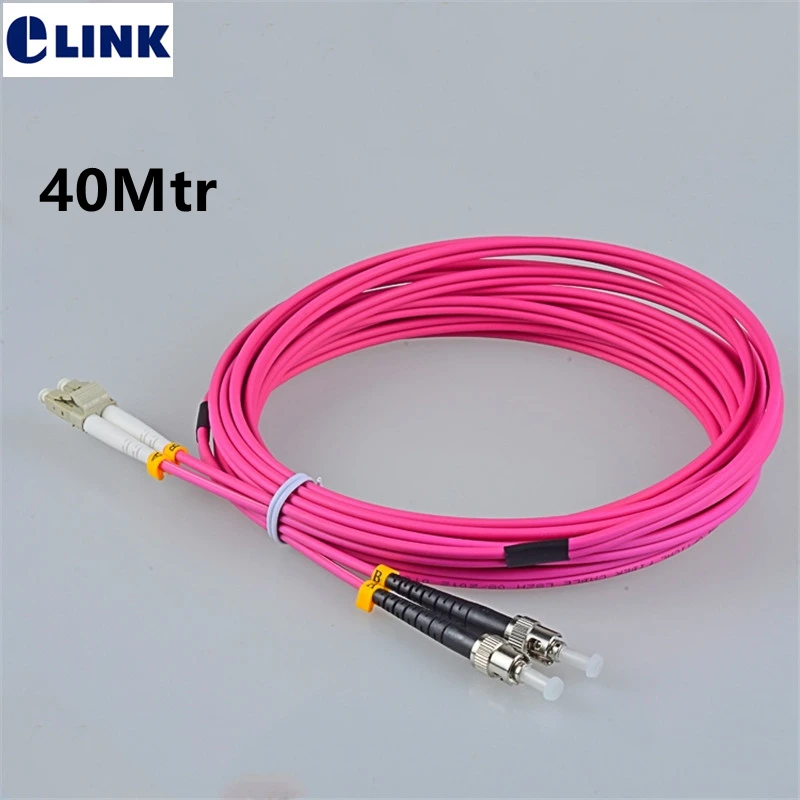 

40M OM4 Patchcords duplex fiber optic cable Red voilet LC-SC LC-FC LC-ST SC-FC SC-ST ST-FC connector 40mtr ftth jumper ELINK