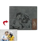 Бумажник из кожи с гравировкой под заказ, бумажник с изображением, ручная работа, белый, День Святого Валентина, кошельки в подарок