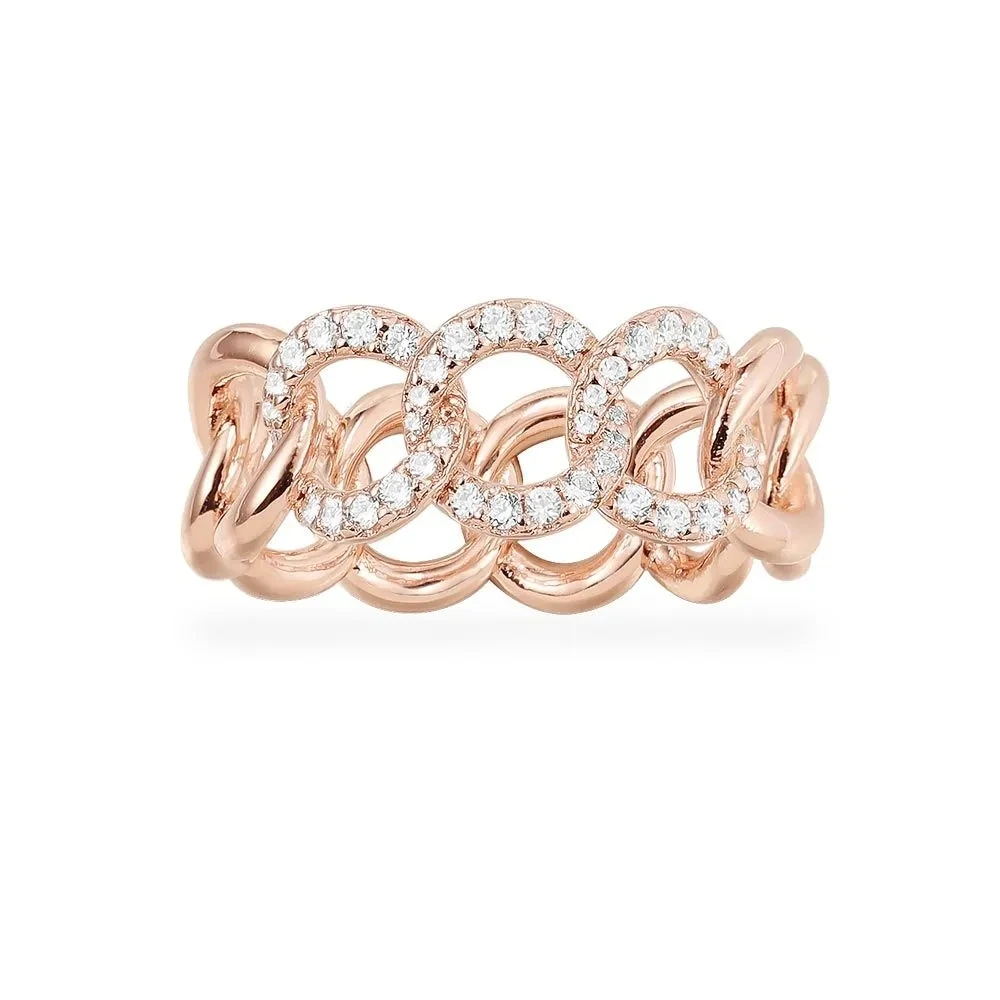 Модное очаровательное кольцо из стерлингового серебра копия 1:1 розовое и белое с