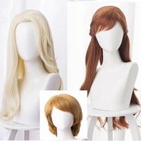 elsa anna kristoff wigs snow queen princess cosplay wig heat resistant synthetic hair cosplay wigs wig cap