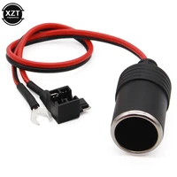 hot sell 1pc pure copper car cigarette lighter charger cable female socket plug connector adapter cable fuse
