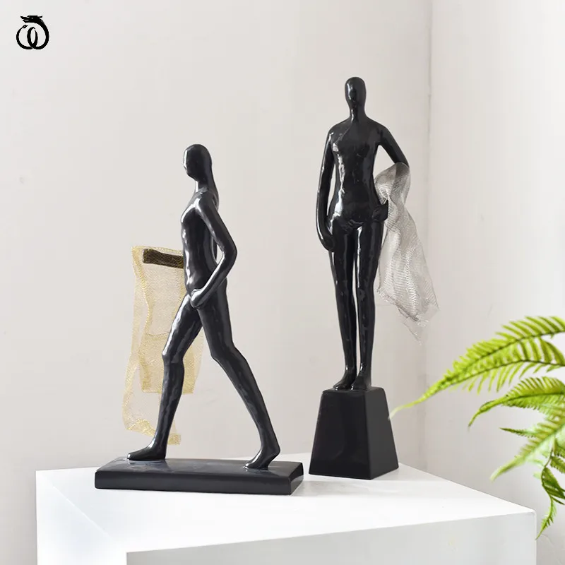 

Gauze Model Goddess Art Sculpture Decoration Abstract Ceramic Figure Figurine Statue Craft Nordic Luxury Home Decor Accessories
