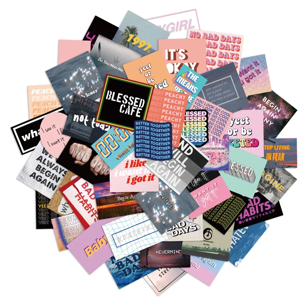 

10/30/50PCS Kawaii Stationery Stickers Cute Girl Diary Planner Decorative Mobile Stickers Scrapbooking Creative Word Decals