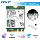 Двухдиапазонная беспроводная карта Wi-Fi 6E AX210 M.2 NGFF 2,4 Мбитс Intel AX210NGW 5G G6 ГГц 802.11ax для сетевой карты Wi-Fi Bluetooth