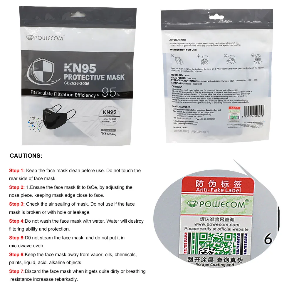 

ffp2mask Black kn95 Reusable ffp2 mascarillas Adults fpp2 approved kn95 CE Respirator FaceMask ffp2 respiratory 5Layer hbospain