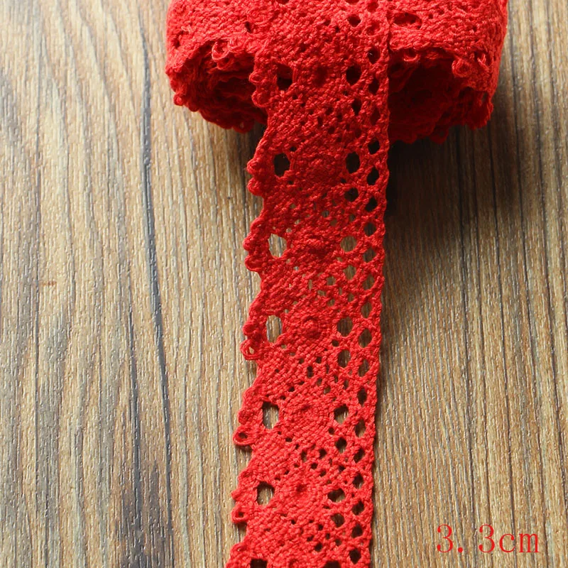 3.3CM 5yards 2-6 см 5 ярдов цветные кружева высокого качества Кружева Хлопок Кружева Шитье домашнего интерьера аксессуары для одежды DIY материал - Цвет: 3.3CM 5yards