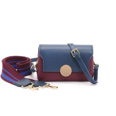 Модные женские сумки Bolso Mujer из натуральной кожи, сумка через плечо с широким ремешком, цветные женские сумки через плечо с двумя ремешками