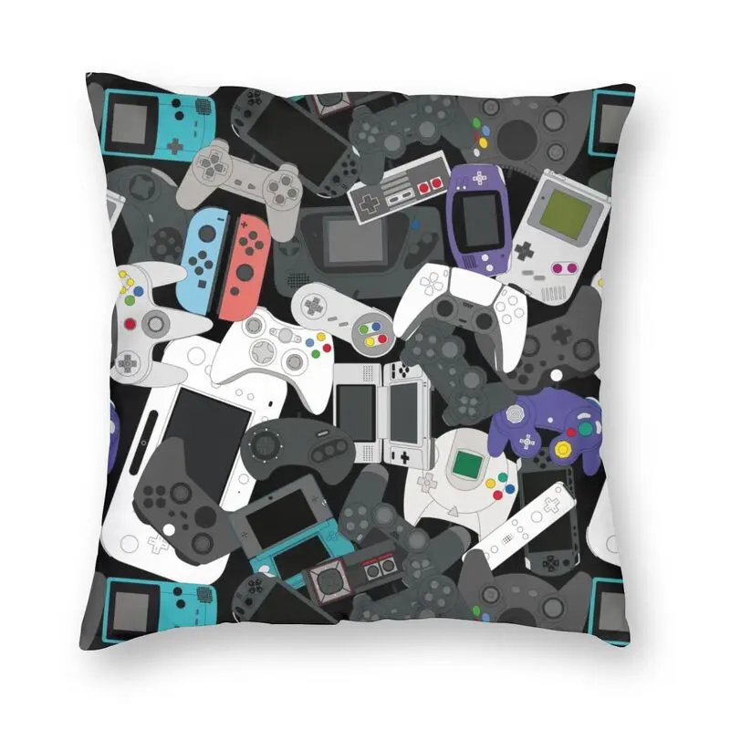 

Gamer Controller Pillowcover Home Decor Nostalgia Video Game Vintage Gaming Cushions Throw Pillow for Car Double-sided Printing