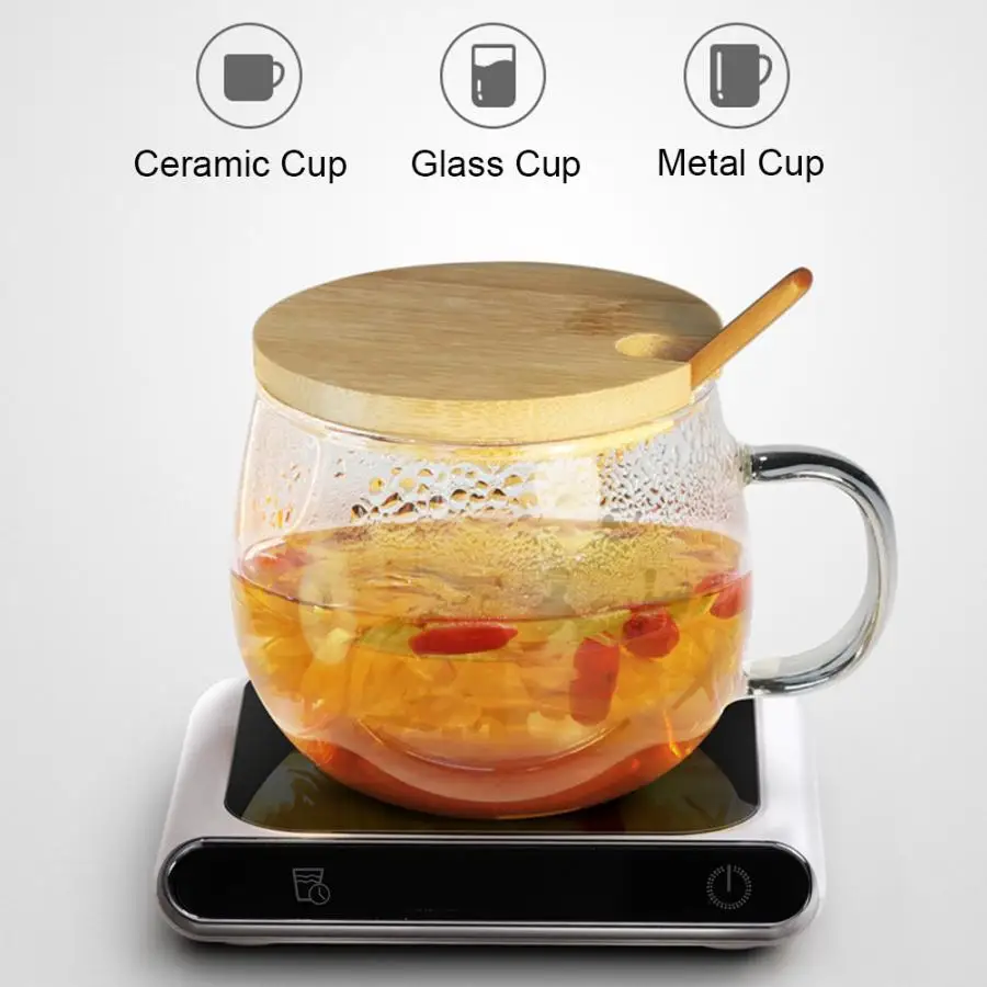 

Constant Temperature Mug Warmer USB Electric Heated Cup Warmer 3 Gears Adjustable Milk Tea Water Coffee Heating Coaster
